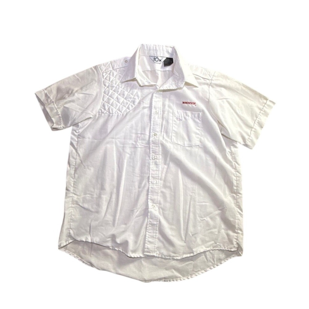 10x Winchester Shooting Shirt Mens XL White Quilted Recoil Pad USA-2404